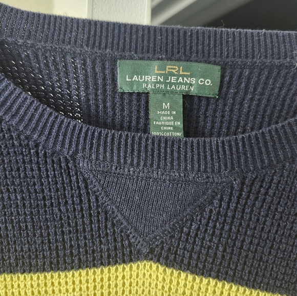 Ralph Lauren Navy and Yellow Knit Sweater - Picture 4 of 7